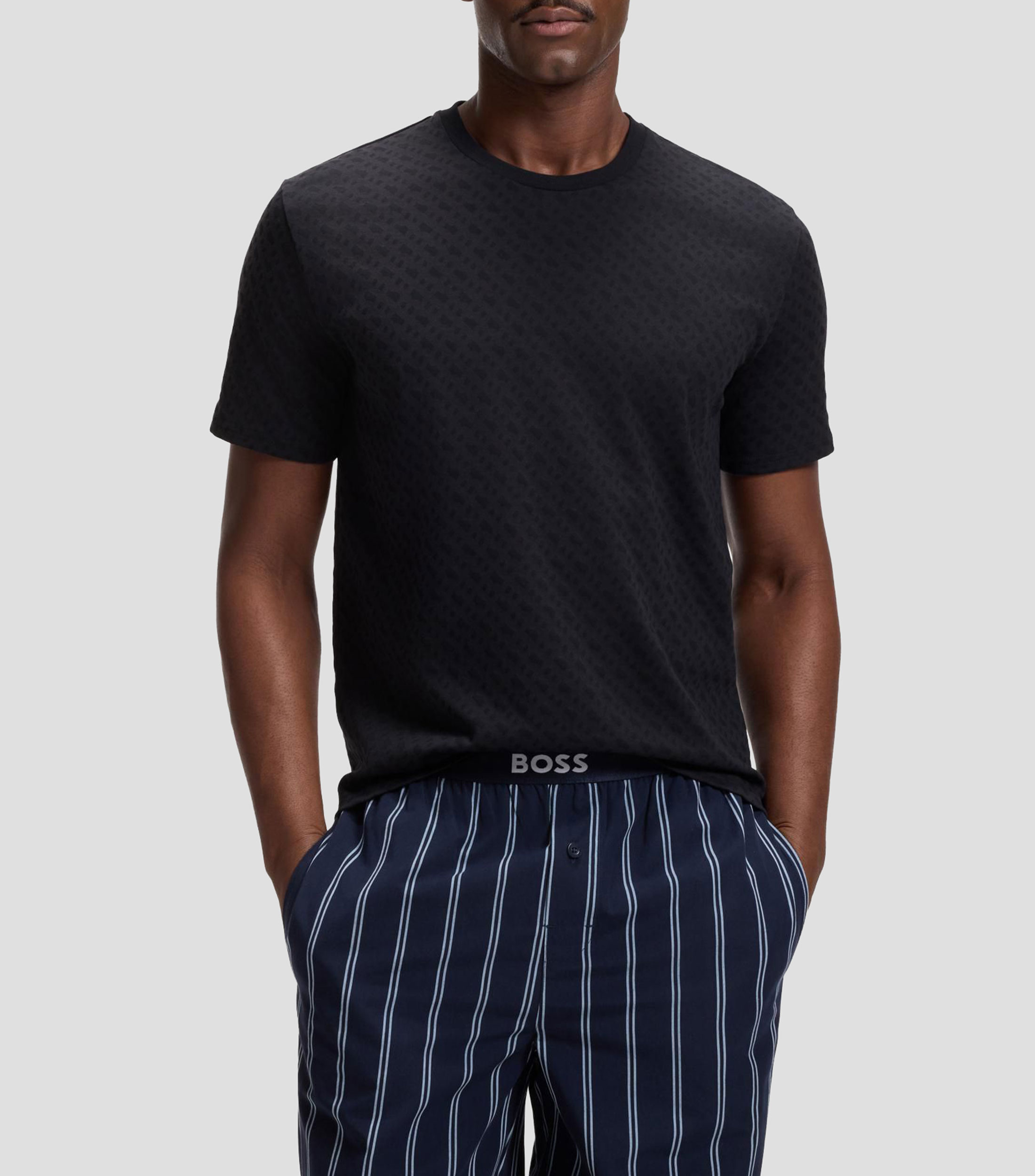 Playera de pijama en algodón con detalle de la marca estampada Hombre